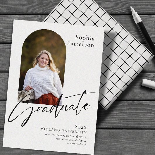 Minimalistische foto zwart-wit aankondiging