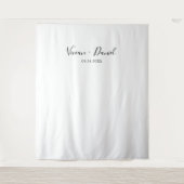 Minimalistische fotobackdrop voor trouwfeest wandkleed (Voorkant)