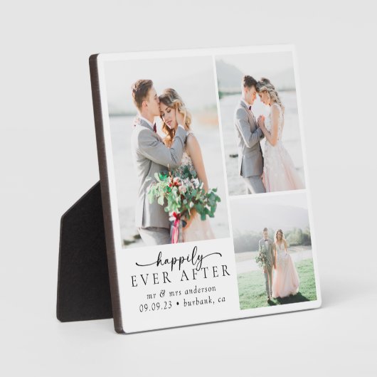 Minimalistische fotobruiloft in kalligrafie fotoplaat (Voorkant)