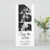 Minimalistische fotocabine bruiloft bewaart de dat (Staand voorkant)
