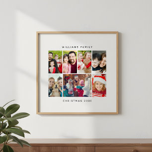 Minimalistische Fotocollage Aangepaste Familie Ker Poster