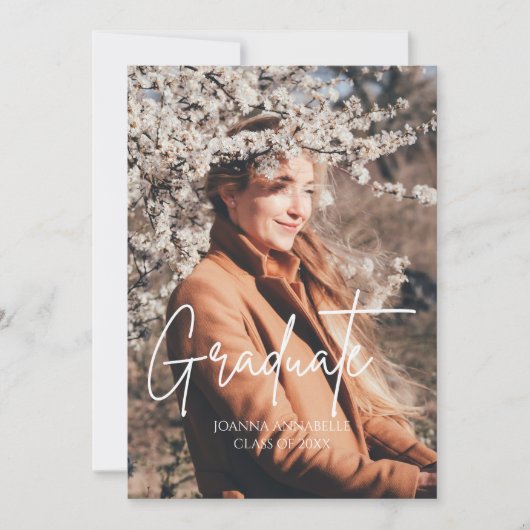 Minimalistische Fotocollage Afstudeerfeest Kaart (Voorkant)