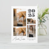 Minimalistische fotocollage Afstuderen jaar Kaart (Staand voorkant)