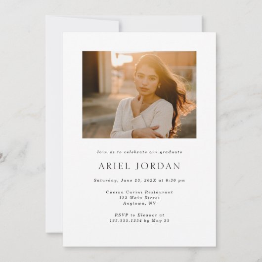 Minimalistische fotocollage Afstuderen jaar Kaart (Achterkant)