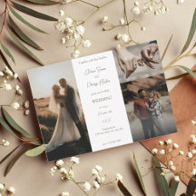 Minimalistische fotocollage bruiloft