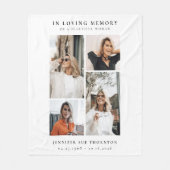 Minimalistische fotocollage in liefdevol geheugen fleece deken (Voorkant)