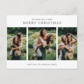 Minimalistische fotocollage moderne kerst feestdagenkaart (Voorkant)