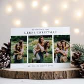 Minimalistische fotocollage moderne kerst feestdagenkaart