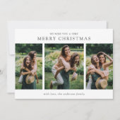 Minimalistische fotocollage moderne kerst feestdagenkaart (Voorkant)