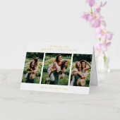 Minimalistische fotocollage moderne kerst folie feestdagenkaart (Orchidee)