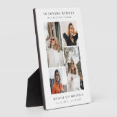 Minimalistische Fotocollage Ter Herinnering Fotoplaat (Zijkant)