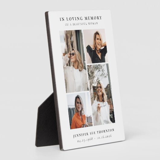 Minimalistische Fotocollage Ter Herinnering Fotoplaat (Zijkant)