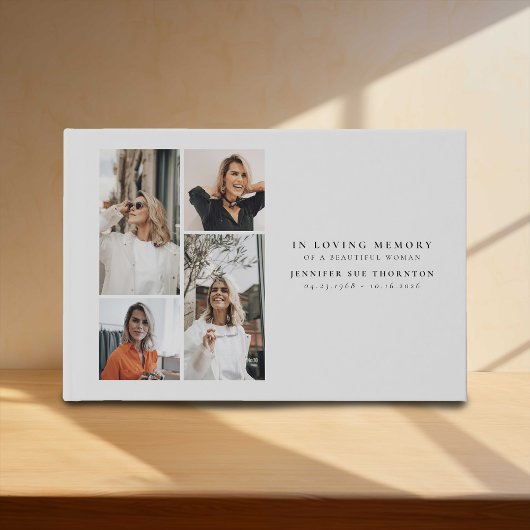 Minimalistische Fotocollage Ter Nagedachtenis Gastenboek