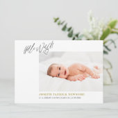 Minimalistische fotocollage voor pasgeborenen aankondiging (Staand voorkant)