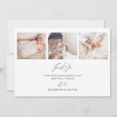 Minimalistische fotocollage voor pasgeborenen aankondiging (Achterkant)