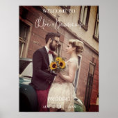 Minimalistische  Fotofilter Bruiloft Welkom Poster (Voorkant)