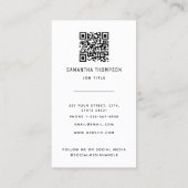 Minimalistische fotofotografie van het professione visitekaartje (Achterkant)