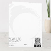 Minimalistische Fotograaf Botanische Camera Zwart- Bedankkaart (Achterkant)