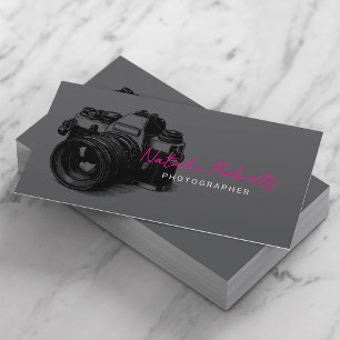 Minimalistische Fotograaf Camera Donkere Fotografi Visitekaartje