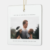 Minimalistische fotograaf en kerstvrede keramisch ornament (Links)
