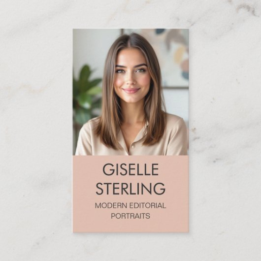 Minimalistische Fotograaf Foto Sociale Media Visitekaartje (Voorkant)