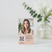 Minimalistische Fotograaf QR Code Social Media Visitekaartje (Staand voorkant)
