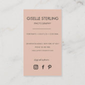 Minimalistische Fotograaf QR Code Social Media Visitekaartje (Achterkant)