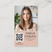 Minimalistische Fotograaf QR Code Social Media Visitekaartje (Voorkant)