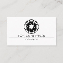 Minimalistische Fotograaf Visitekaartje