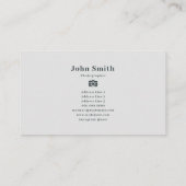 minimalistische fotograaf visitekaartje (Achterkant)