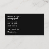 Minimalistische fotograaf visitekaartje (Achterkant)