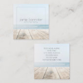 Minimalistische fotografie bedrijf vierkante visitekaartje (Voorkant / Achterkant)