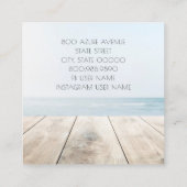 Minimalistische fotografie bedrijf vierkante visitekaartje (Achterkant)