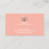 Minimalistische fotografie Eenvoudige elegante tek Visitekaartje (Achterkant)