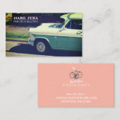 Minimalistische fotografie Eenvoudige elegante tek Visitekaartje (Voorkant / Achterkant)