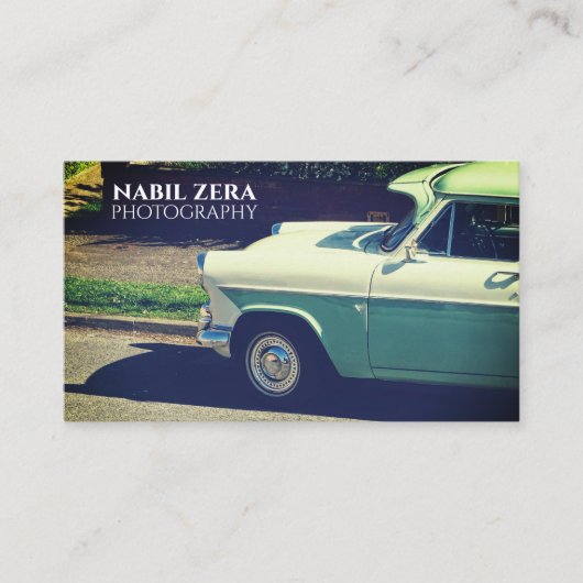 Minimalistische fotografie Eenvoudige elegante tek Visitekaartje (Voorkant)