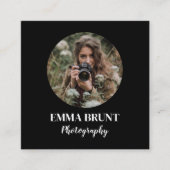Minimalistische fotografie, modern en professionee vierkante visitekaartje (Voorkant)