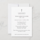 Minimalistische Fotoherdenkingsdienst Dierbaren Notitiekaartje (Achterkant)