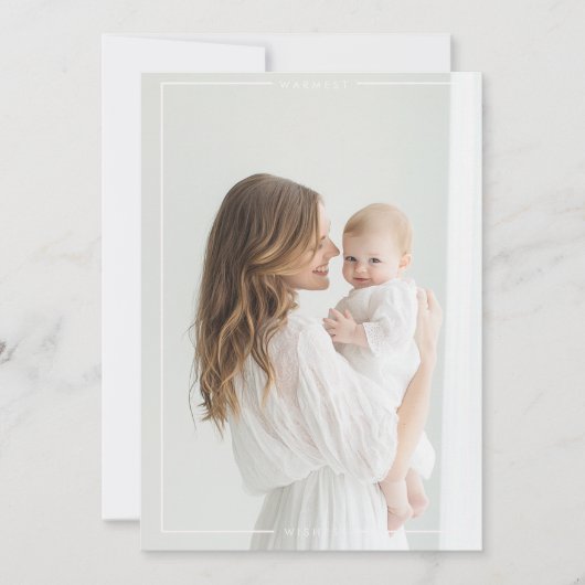 Minimalistische fotokaart | Eenvoudig en elegant Kaart (Voorkant)