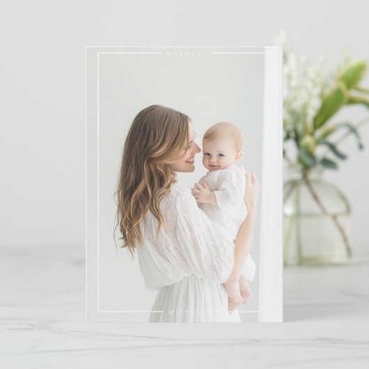 Minimalistische fotokaart | Eenvoudig en elegant Kaart (Staand voorkant)