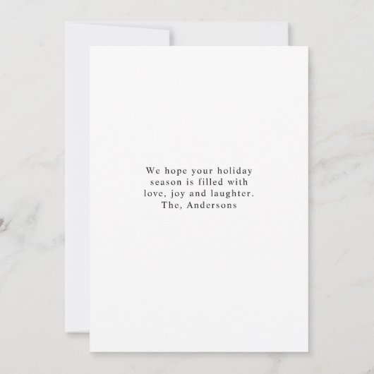 Minimalistische fotokaart | Eenvoudig en elegant Kaart (Achterkant)