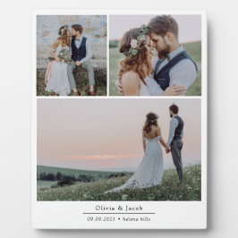 Minimalistische fotolijst voor 3 foto's voor trouw fotoplaat
