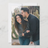 Minimalistische fotomonogram trouwkaart kaart (Achterkant)