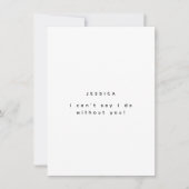 Minimalistische Fotopropositie voor Bruidsmeisje Kaart (Voorkant)