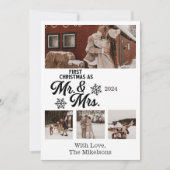 Minimalistische foto's Eerste kerst als meneer en  Feestdagenkaart (Voorkant)