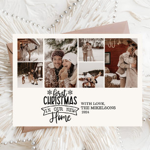 Minimalistische foto's Eerste kerst in ons nieuwe Feestdagenkaart