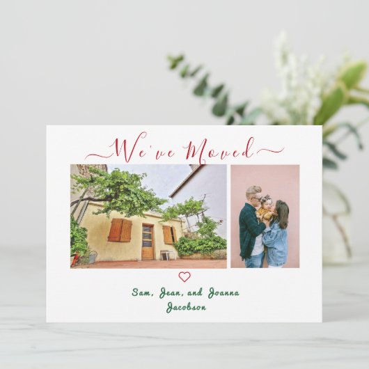 Minimalistische foto's Moderne Typografie We hebbe Aankondiging (Staand voorkant)