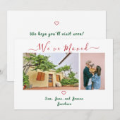 Minimalistische foto's Moderne Typografie We hebbe Aankondiging (Voorkant / Achterkant)