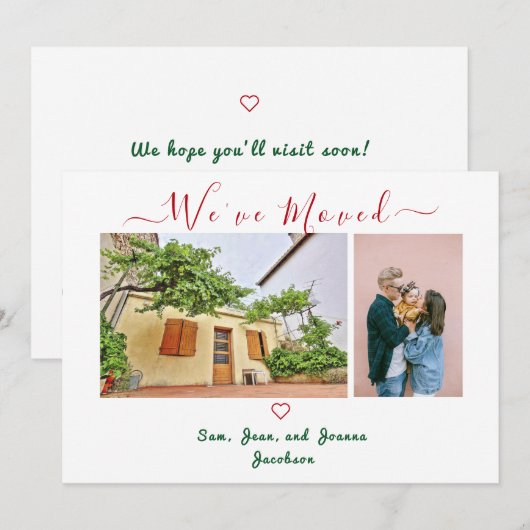 Minimalistische foto's Moderne Typografie We hebbe Aankondiging (Voorkant / Achterkant)