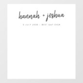 Minimalistische foto's op eenvoudige bruiloft op e raamsticker (Vel)